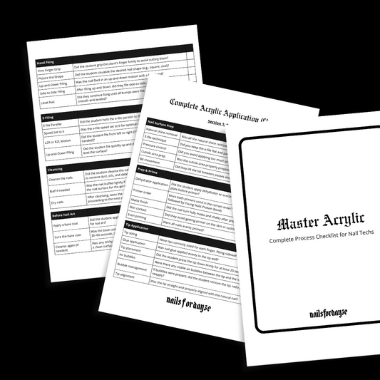 Complete Acrylic Application Checklist PDF
