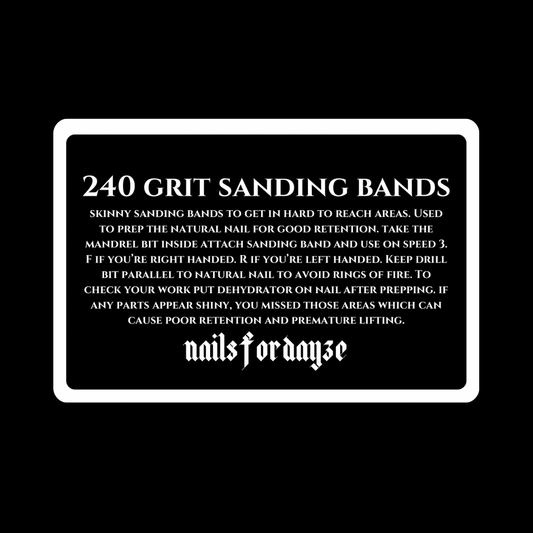 240 Grit Skinny Sanding Bands