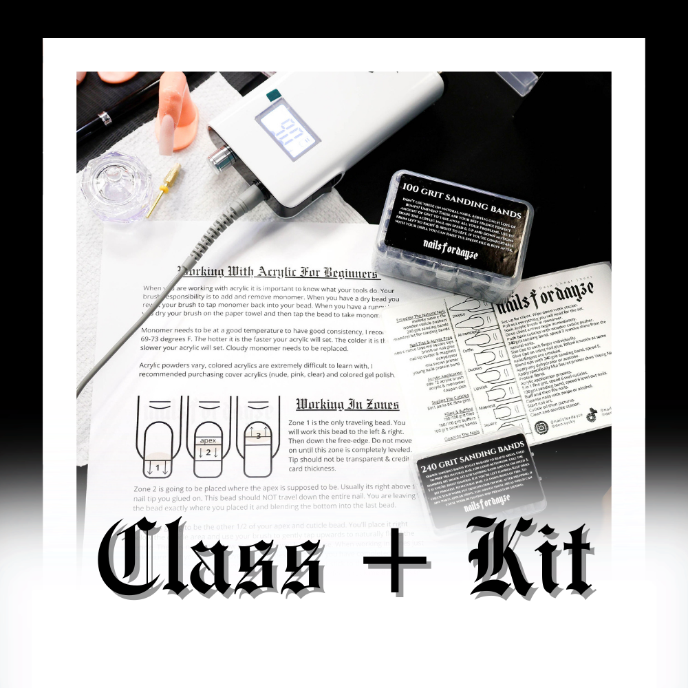 Live Online Acrylic Nail Class + Full Nail Kit (May 2025)